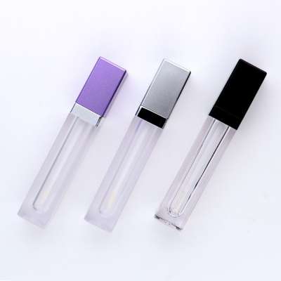 Eco Friendly 8 Ml Long Gradient Squeeze Plastic Lip Gloss Soft Tubes with Applicator Packaging Custom Logo Lipgloss Tubes 10ml