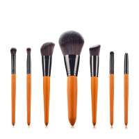 Best Quality Wood Rainbow Brushes Makeup Brushes Custom Logo 7 Pcs